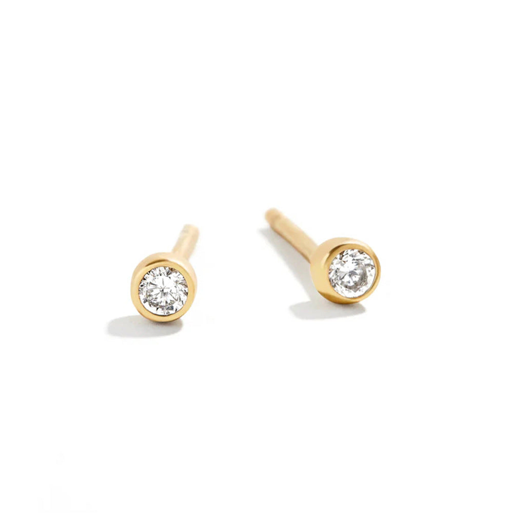 Daily Simple Refined Rhinestone Ear Studs