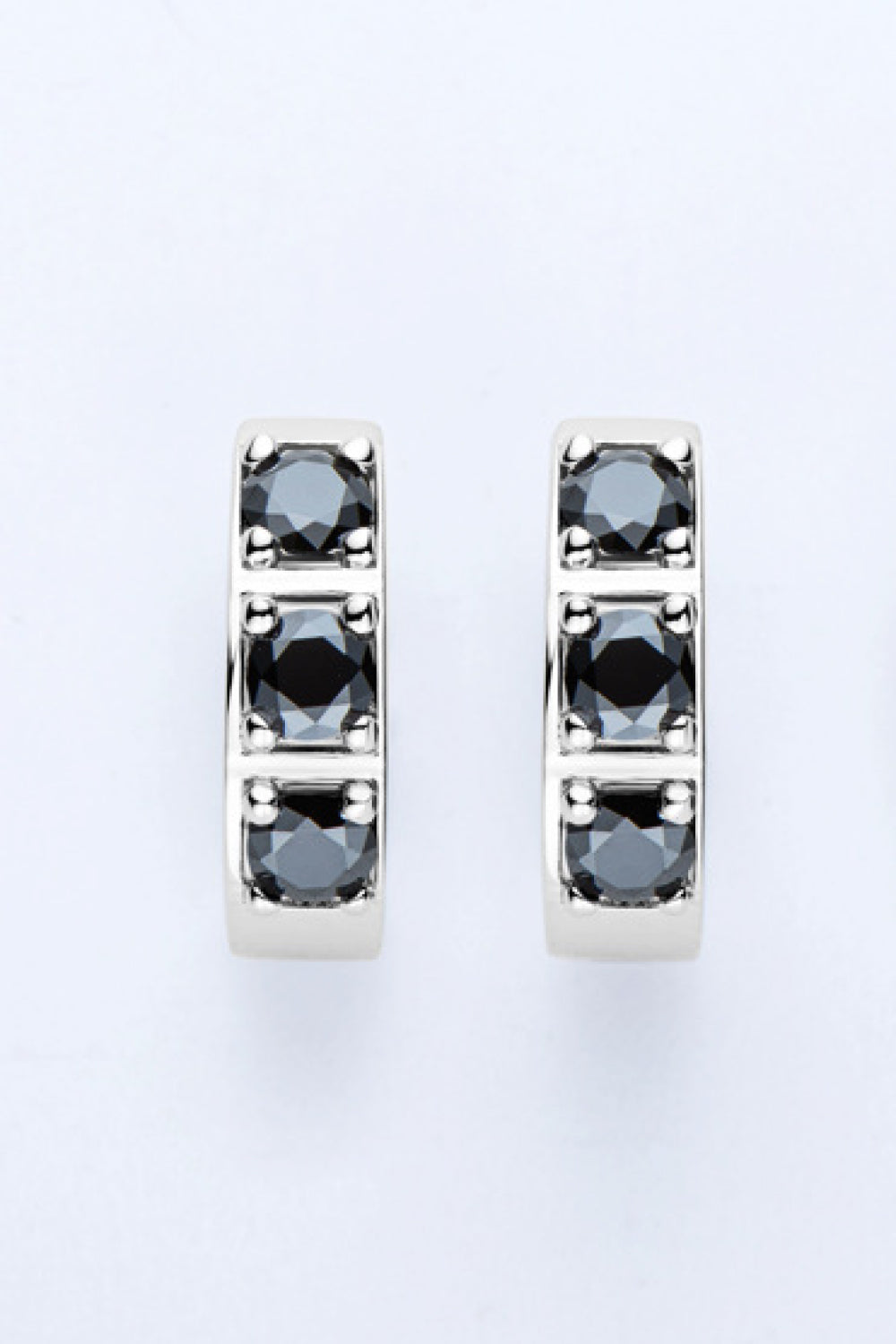 Luxury Inlaid Moissanite Huggie Earrings