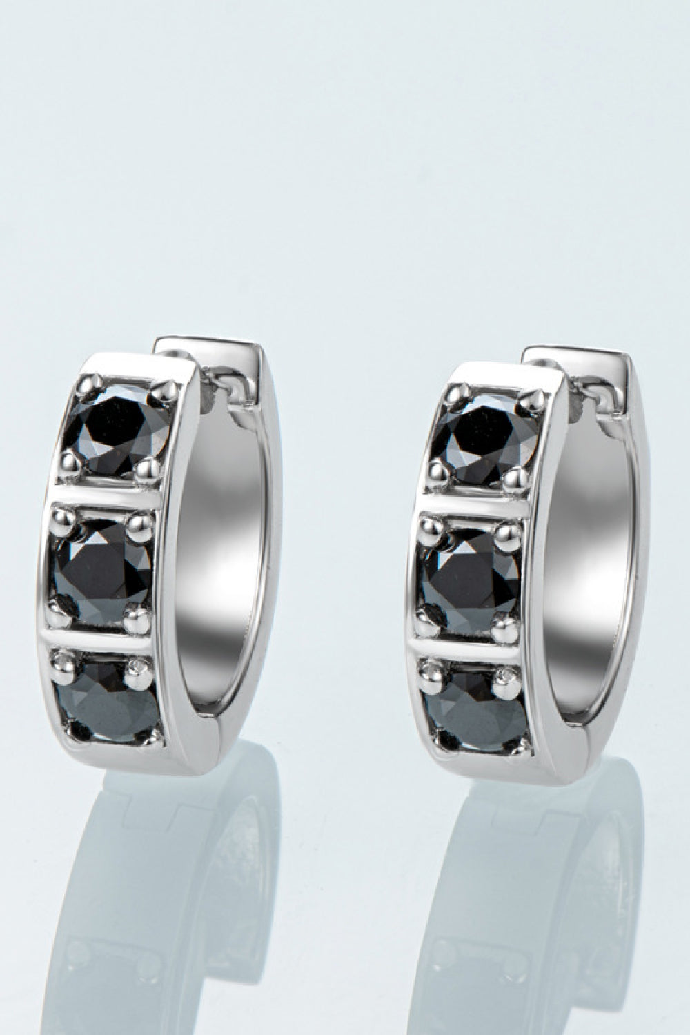 Luxury Inlaid Moissanite Huggie Earrings