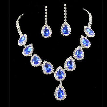 Bridal Jewelry Set Color Rhinestone Necklace LaDidier Jewelry