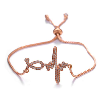 Honey Adjustable Heart Bracelet