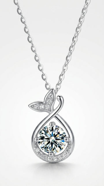 1 Carat Moissanite Pendant Necklace