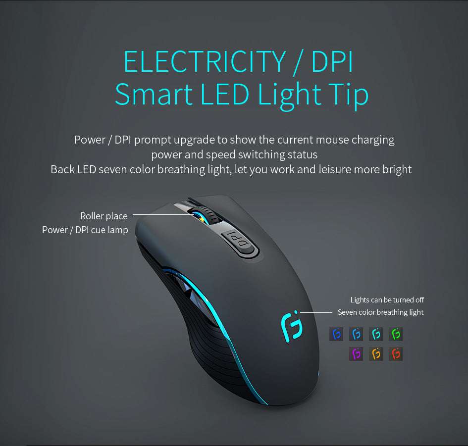 Wireless Bluetooth Mouse Charging Silent Gaming Office