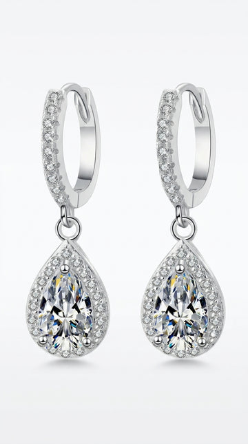 Luxury Moissanite Teardrop Earrings