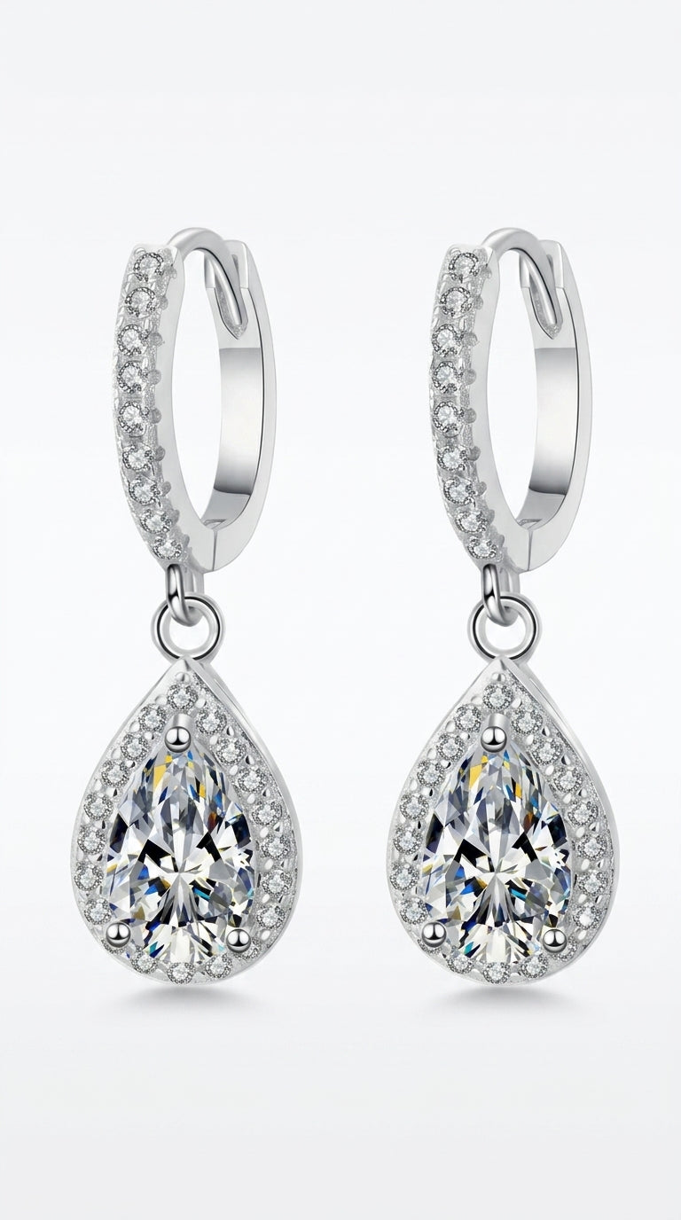 Luxury Moissanite Teardrop Earrings