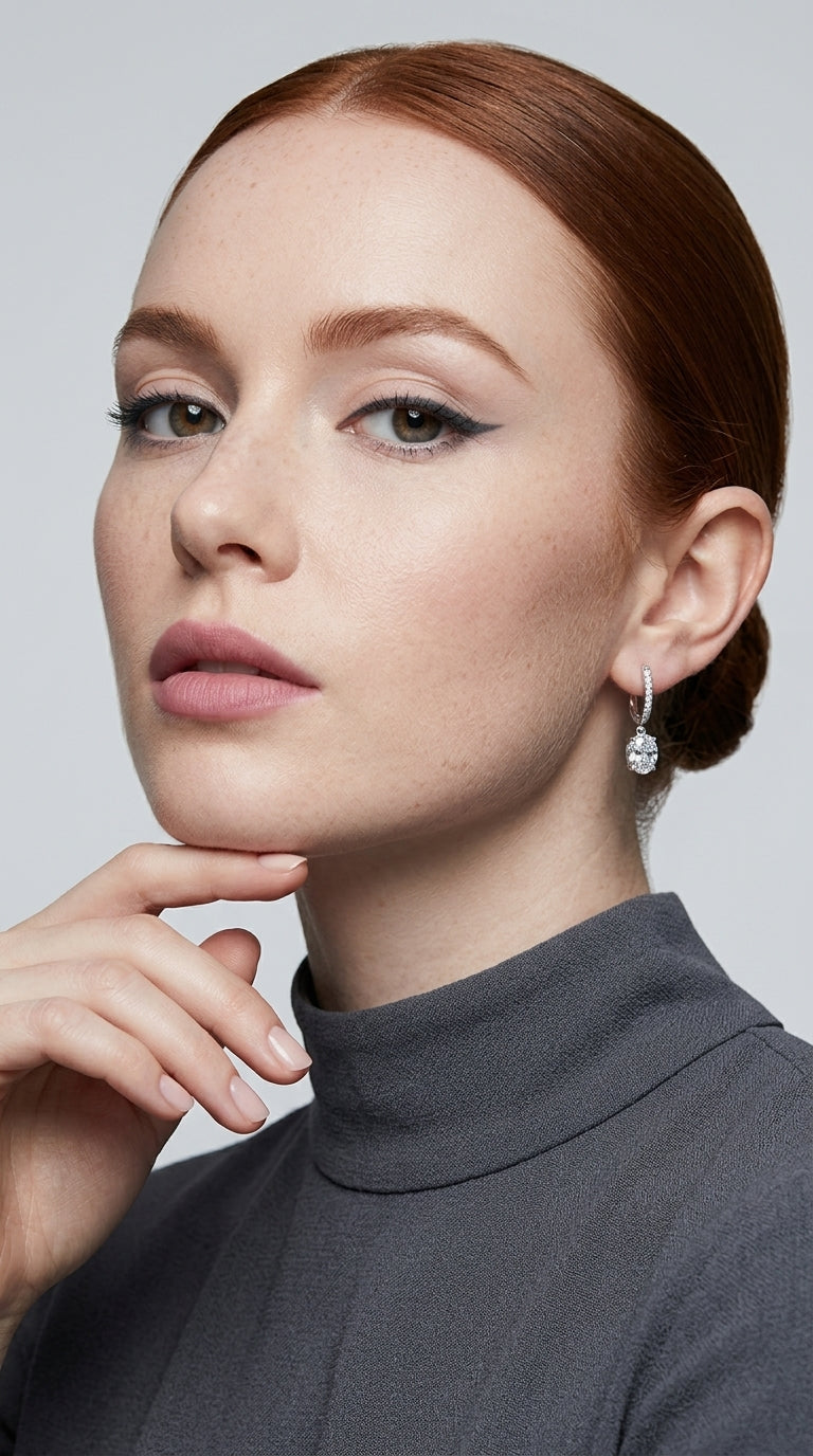 3 Carat Moissanite 925 Sterling Silver Earrings
