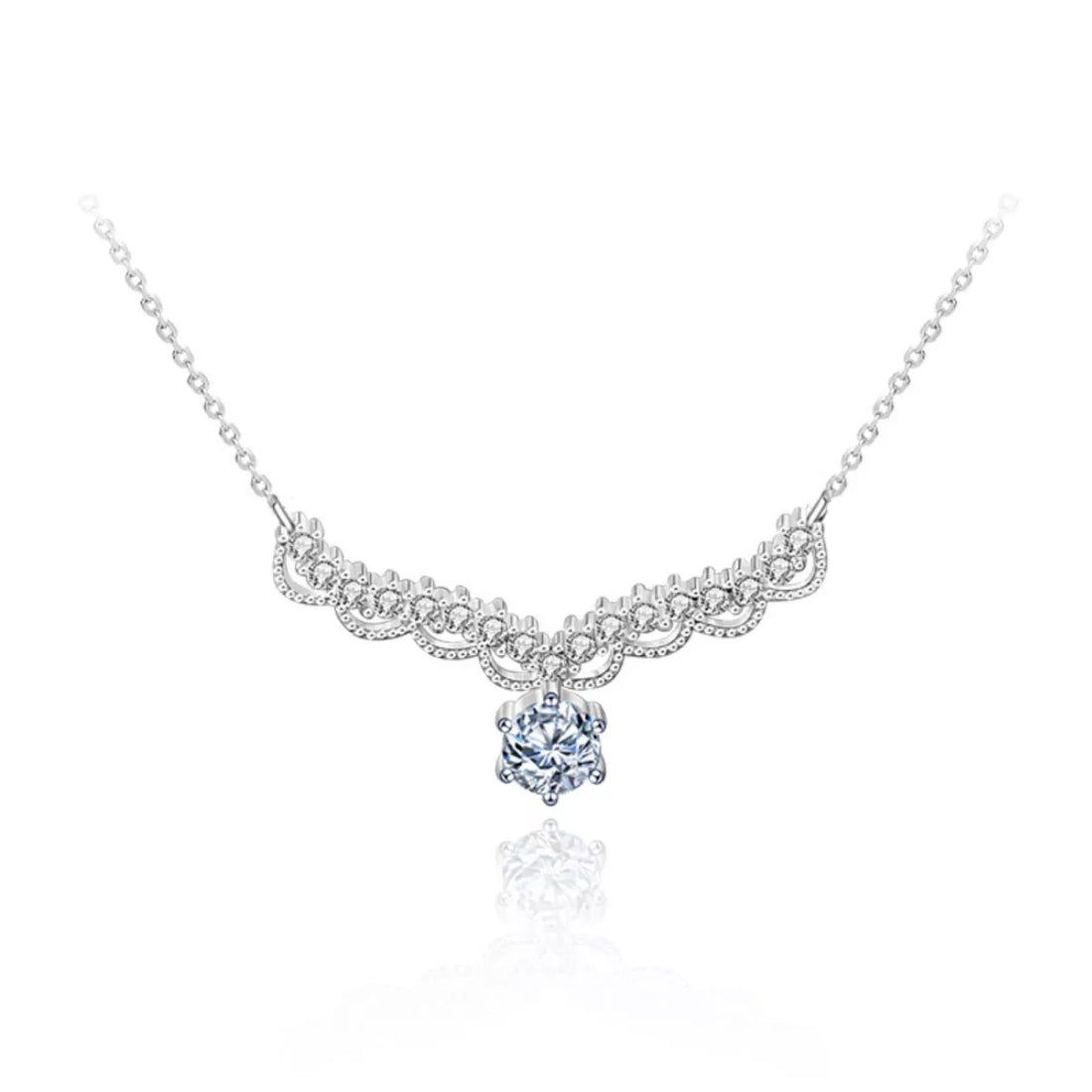 Moissanite 925 Sterling Silver Necklace