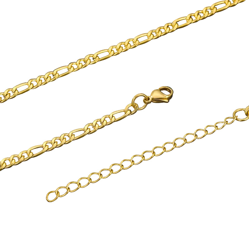 Handmade Diy Ornament Material Stainless Steel Cuban Necklaces Extension Chain
