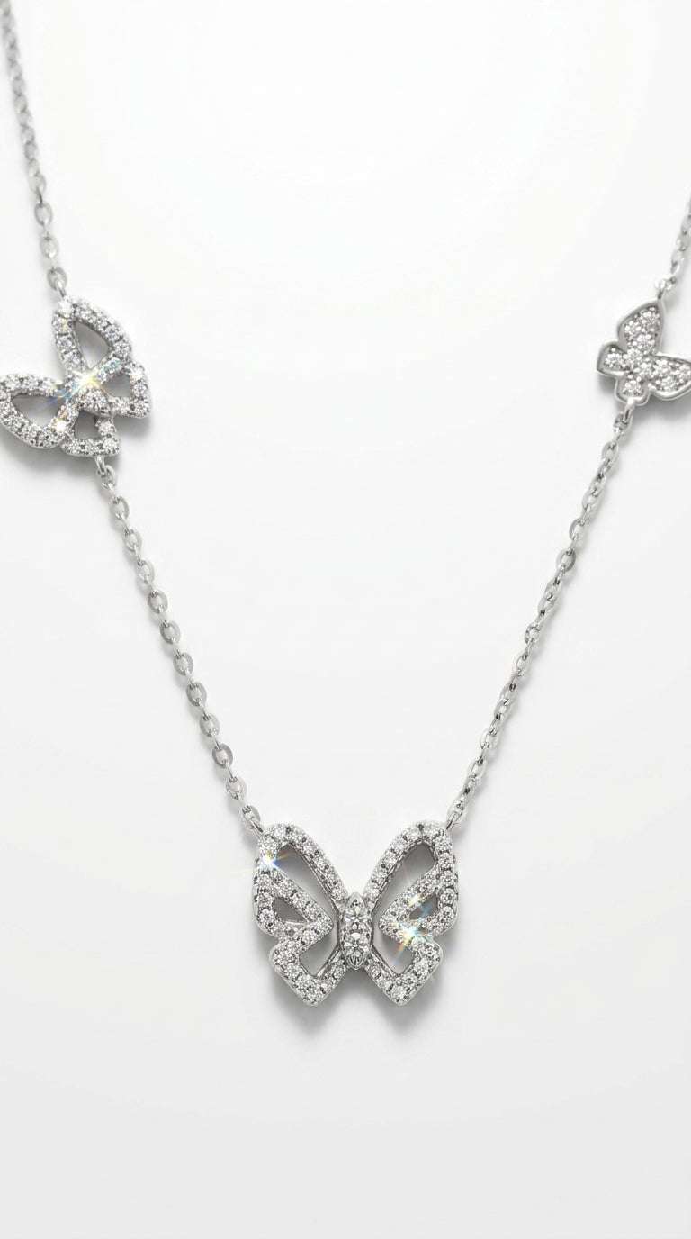 Moissanite Butterfly Shape Necklace LaDidier Jewelry