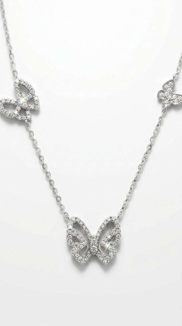 Moissanite Butterfly Shape Necklace LaDidier Jewelry