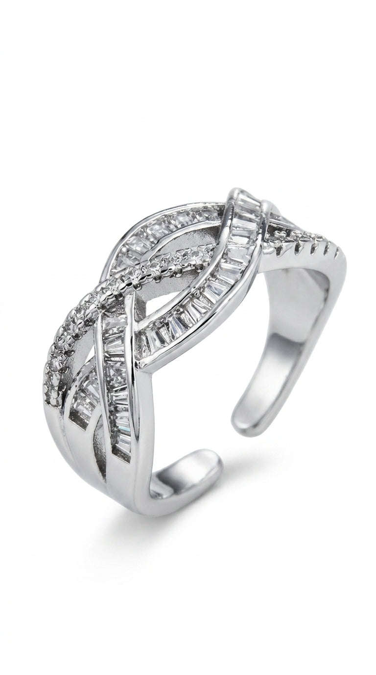 Couple Couple Rings Adjustable Cross Zircon Ring LaDidier Jewelry