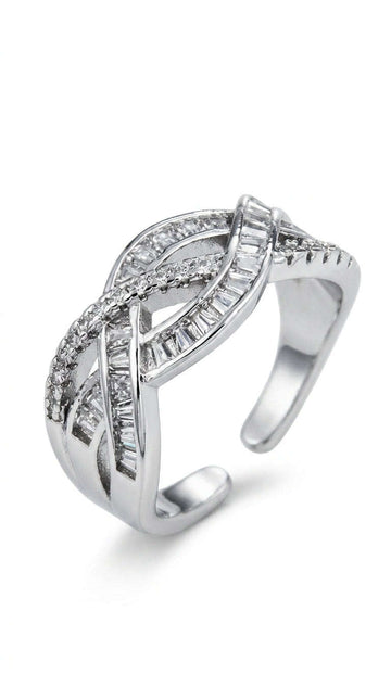 Couple Couple Rings Adjustable Cross Zircon Ring LaDidier Jewelry