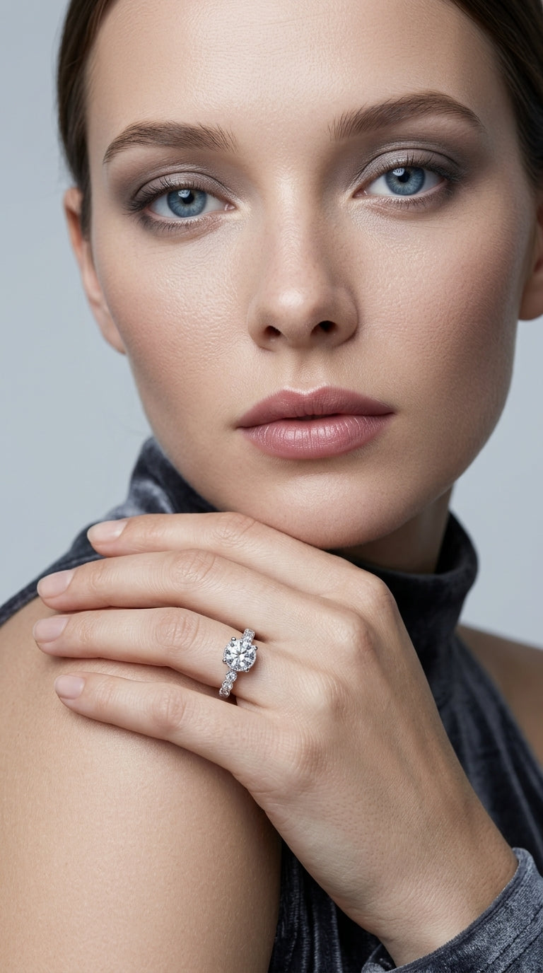 Luxury Classic 4-Prong Moissanite Ring
