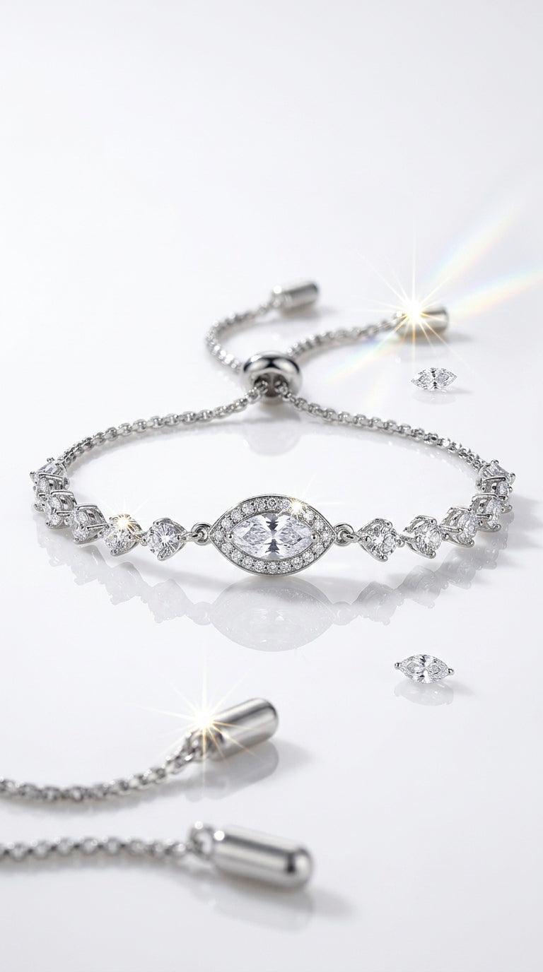 1 Carat Moissanite 925 Sterling Silver Bracelet