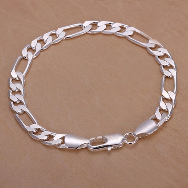 Silver Plated Statement Jewelry Jewelry Men's Twist Circle Bracelet