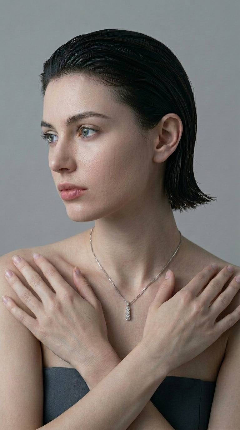 Moissanite Triple-Pendant Necklace