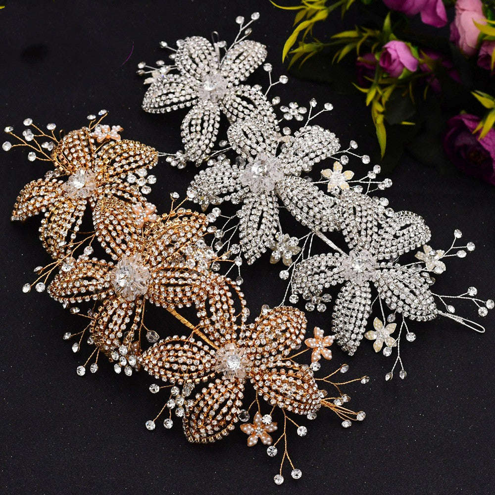Flower Rhinestone Hair Accessories Bridal Wedding Hair Band LaDidier Jewelry