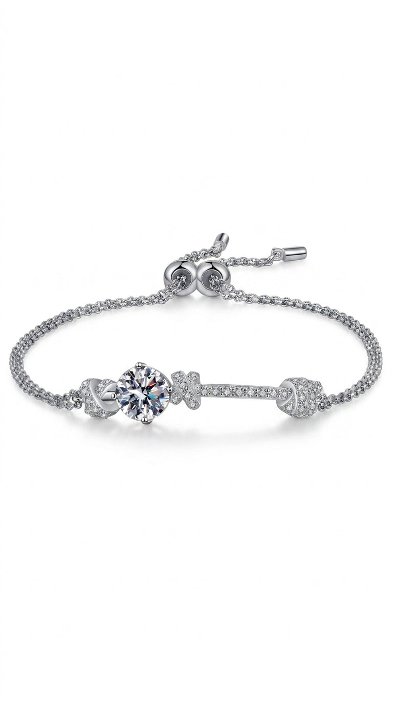 2 Carat Moissanite 925 Sterling Silver Bracelet