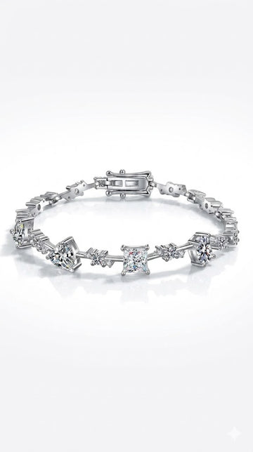 6.2 Carat Moissanite 925 Sterling Silver Bracelet