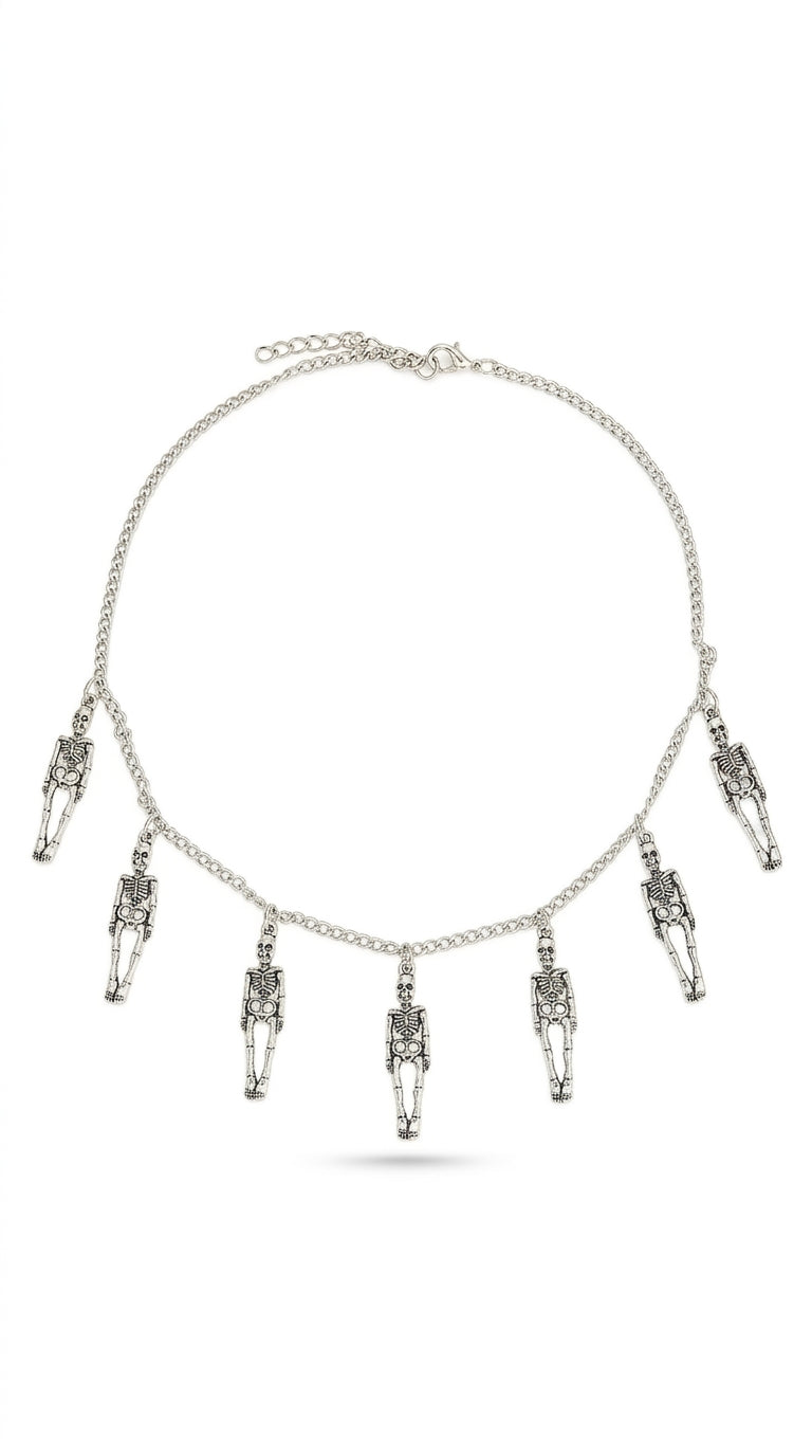 7 skull punk pendant necklaces