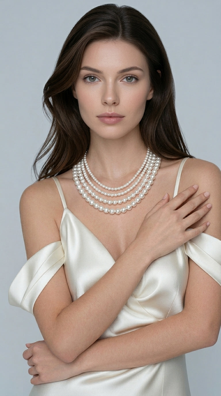 Elegant Round Pearl Necklace Temperament Pearl Necklace
