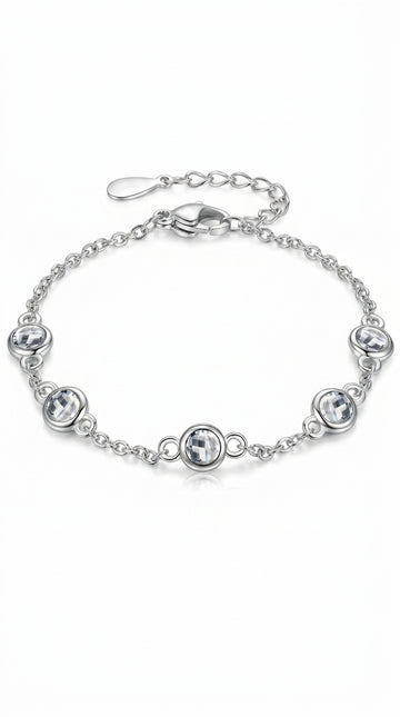 Bracelets 925 Silver Jewelry with Zircon Gemstone Accessories