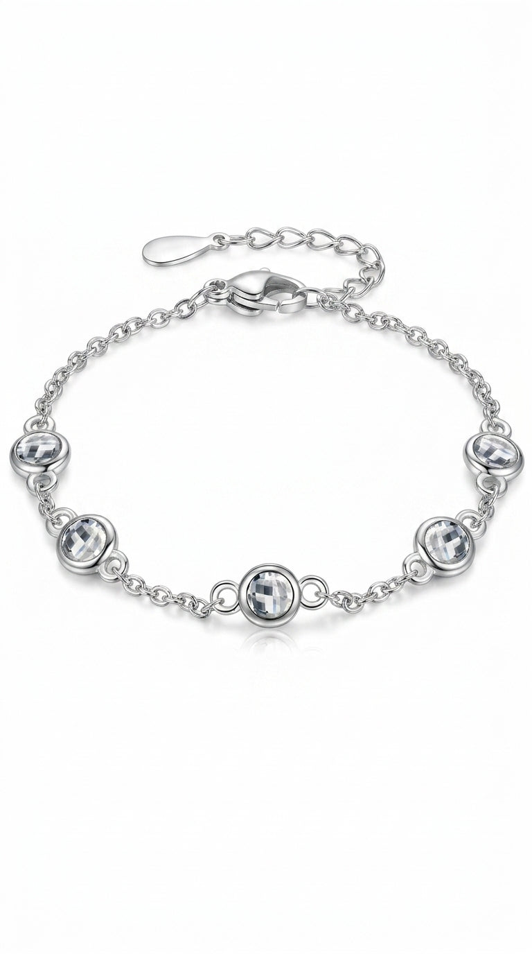Bracelets 925 Silver Jewelry with Zircon Gemstone Accessories