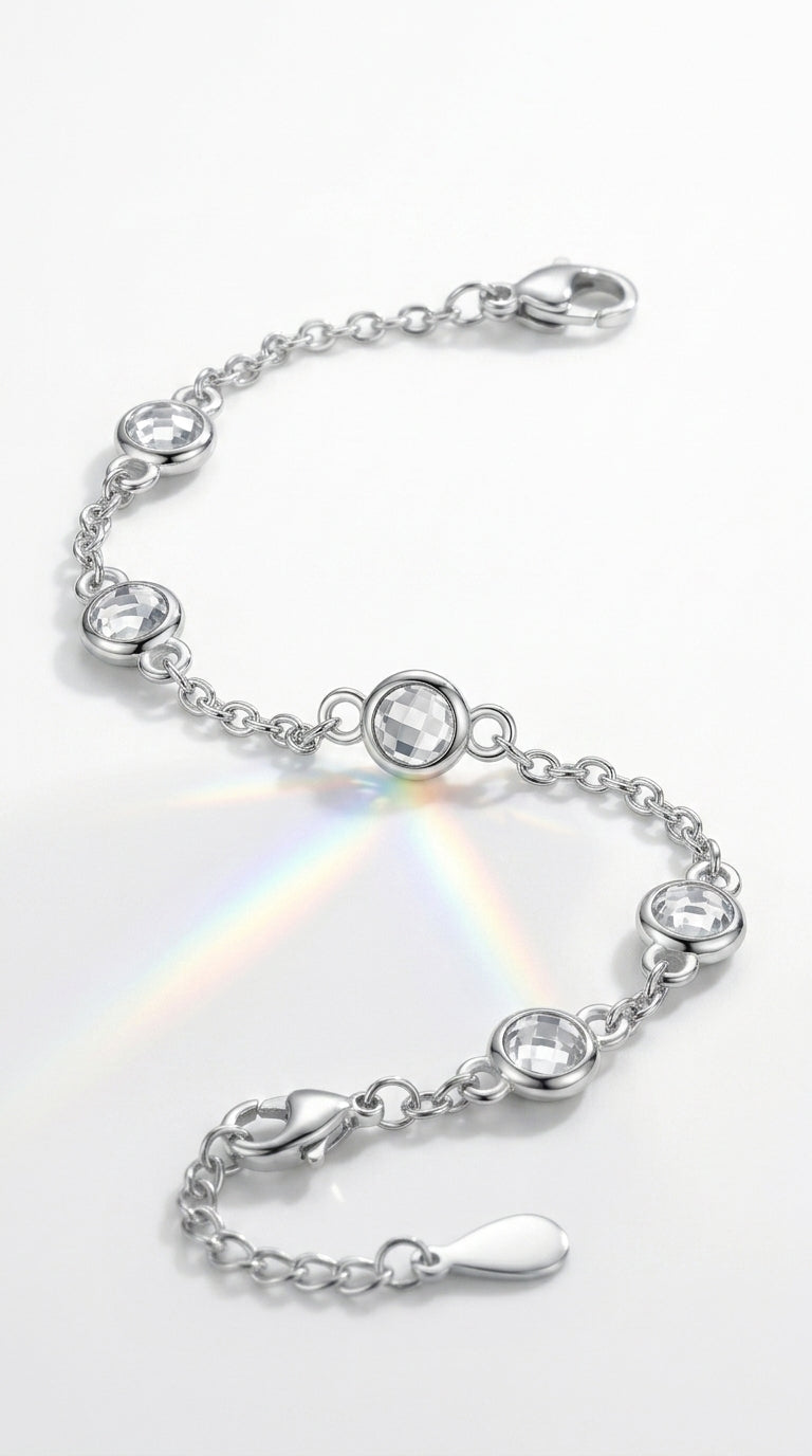 Bracelets 925 Silver Jewelry with Zircon Gemstone Accessories