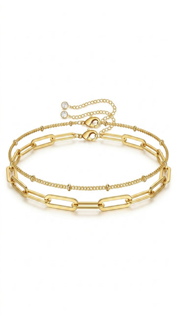 Dainty Gold Bracelets For Women, 14K Gold Filled Adjustable Layered Bracelet Cute Evil Eye Oval Chain Pearl Bar Turtle Gold Bracelets For Women Jewelry