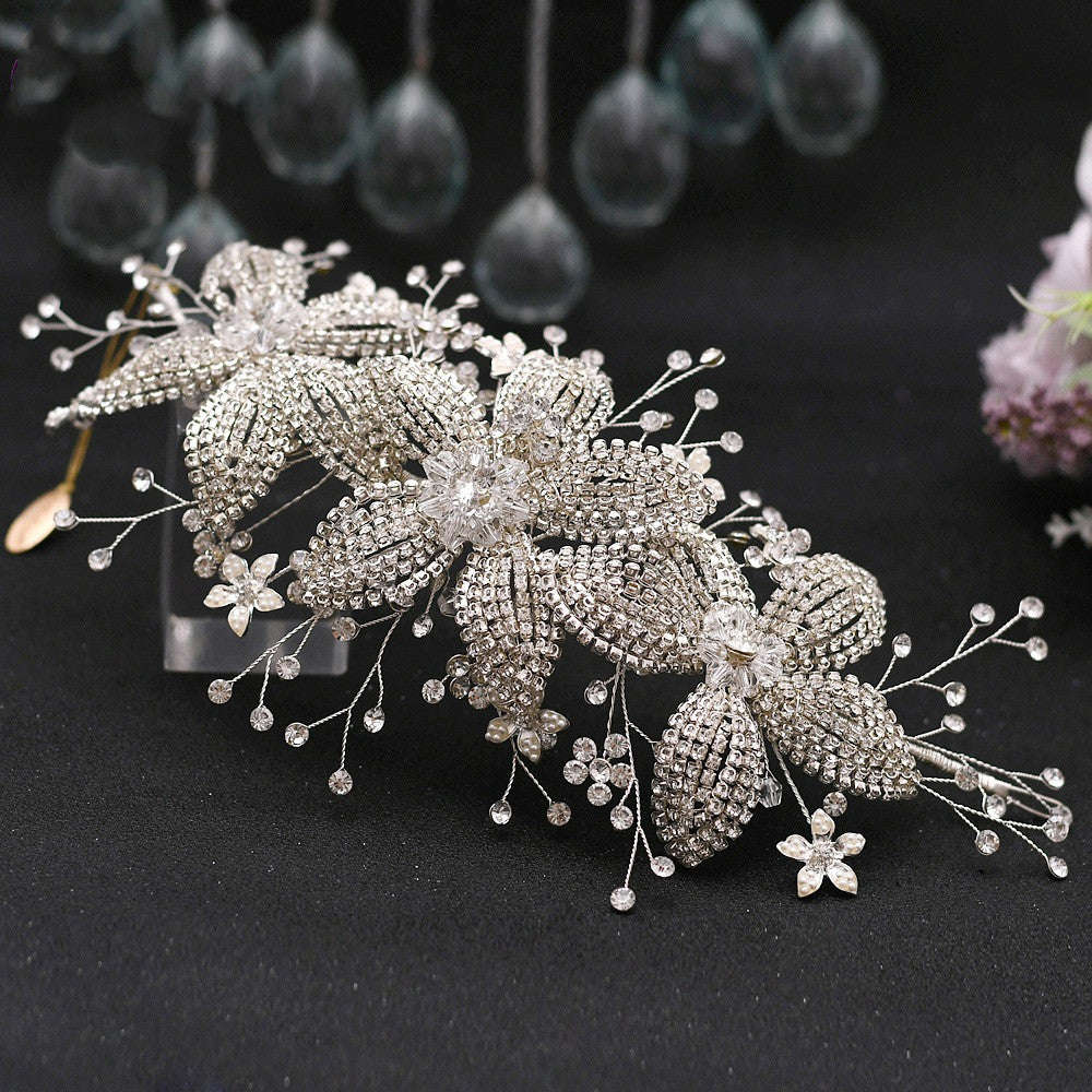 Flower Rhinestone Hair Accessories Bridal Wedding Hair Band LaDidier Jewelry