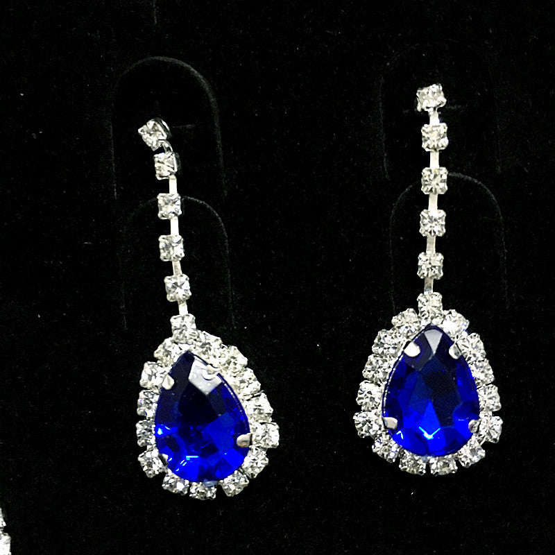 Bridal Jewelry Set Color Rhinestone Necklace LaDidier Jewelry