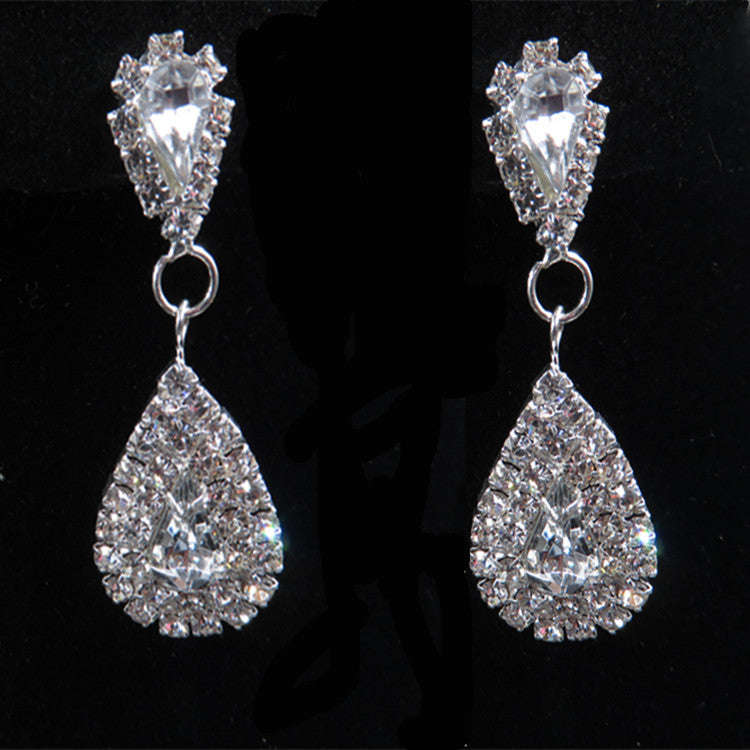 Bride Wedding Accessories Earrings Set Drop Necklace LaDidier Jewelry