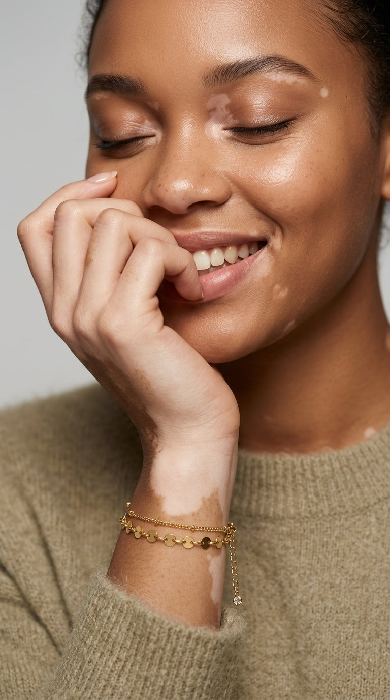 Dainty Gold Bracelets For Women, 14K Gold Filled Adjustable Layered Bracelet Cute Oval Chain  Bar Gold Bracelets For Women Jewelry