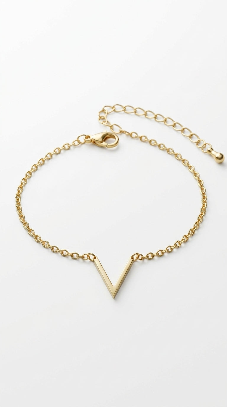 V Bracelets For Women  Stainless Steel Chain