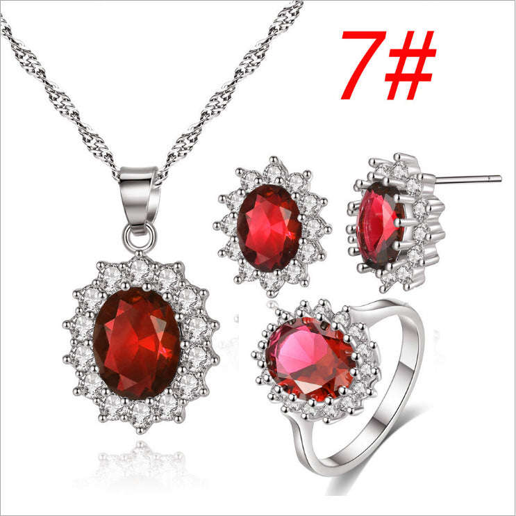 Sunflower Jewelry Set Necklace Ring Stud Earrings Bridal Jewelry LaDidier Jewelry