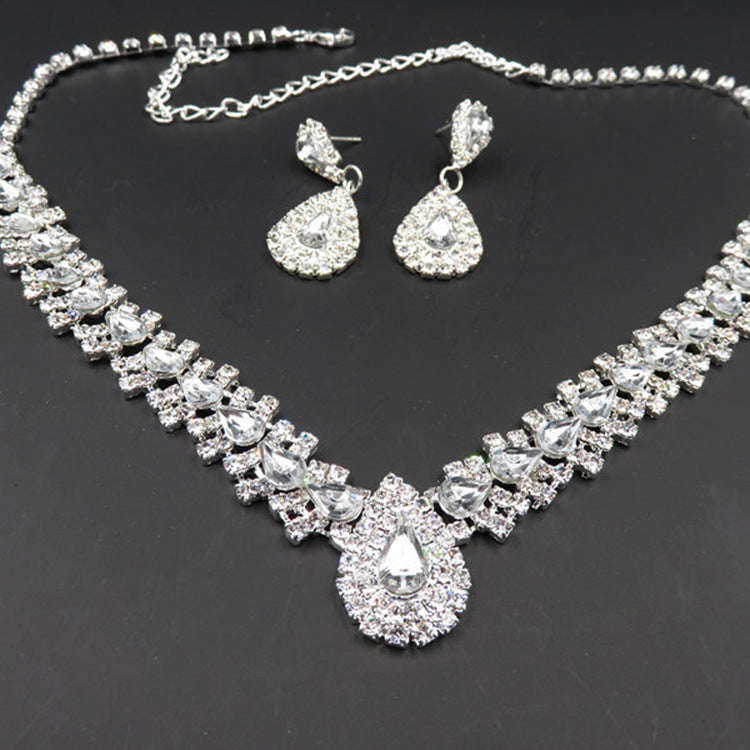 Bride Wedding Accessories Earrings Set Drop Necklace LaDidier Jewelry