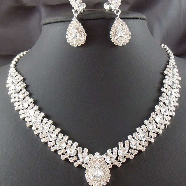 Bride Wedding Accessories Earrings Set Drop Necklace LaDidier Jewelry