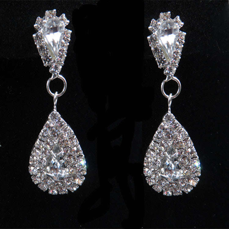 Bride Wedding Accessories Earrings Set Drop Necklace LaDidier Jewelry