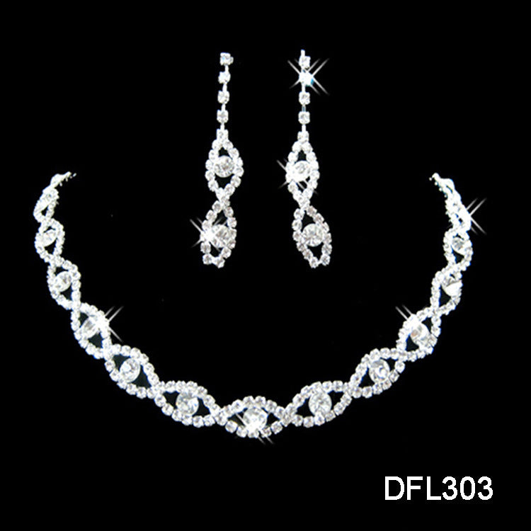 Two pieces of jewelry set, fashion bride jewelry set, electroplating alloy elegant jewelry