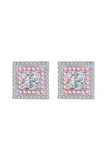 Moissanite Square Stud Earrings