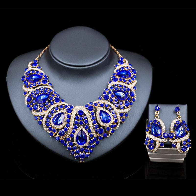 Colorful Bride Necklace, Earring set, Alloy Color Plating LaDidier Jewelry