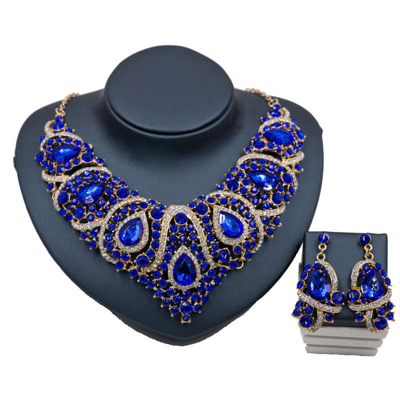 Colorful Bride Necklace, Earring set, Alloy Color Plating LaDidier Jewelry