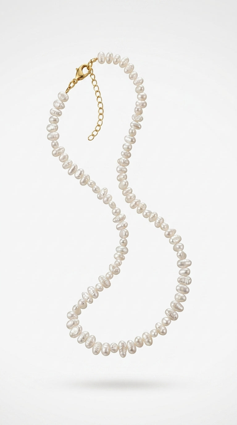Pearl Necklaces For Women Chunky Pearl Choker Necklaces Baroque Pearl Necklace Dainty White Pearl Beaded Necklace Vintage Pearl Charm Choker Necklace Birthday Wedding Jewelry For Women