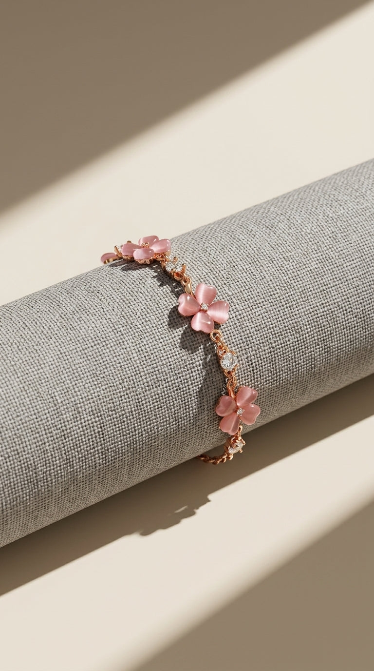 Fashion Jewelry Opal Crystal Gemstones Chain Bracelets For Women Femme Zircon Diamonds Rose Gold Jewelry Bijoux Mujer Cute Girlfriend Gifts