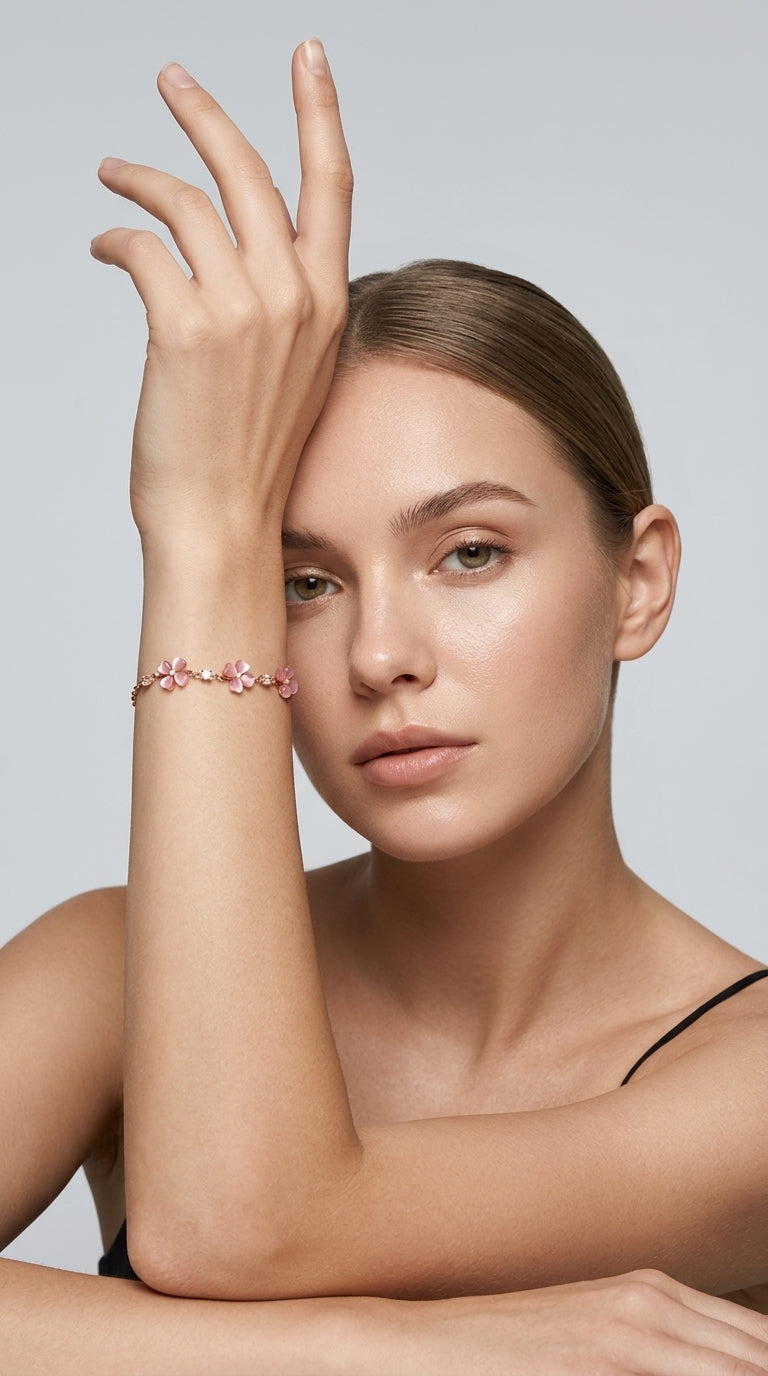 Fashion Jewelry Opal Crystal Gemstones Chain Bracelets For Women Femme Zircon Diamonds Rose Gold Jewelry Bijoux Mujer Cute Girlfriend Gifts