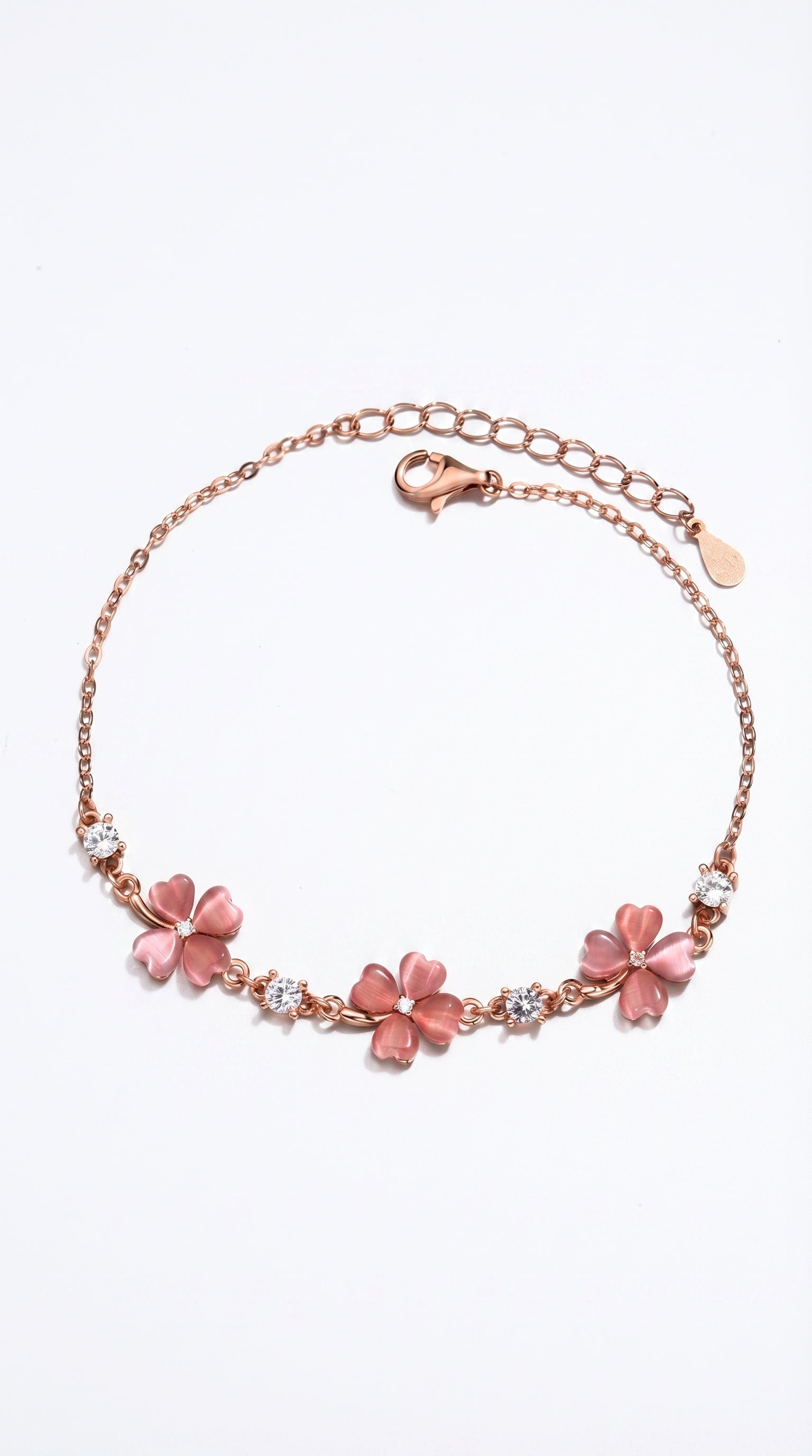 Fashion Jewelry Opal Crystal Gemstones Chain Bracelets For Women Femme Zircon Diamonds Rose Gold Jewelry Bijoux Mujer Cute Girlfriend Gifts