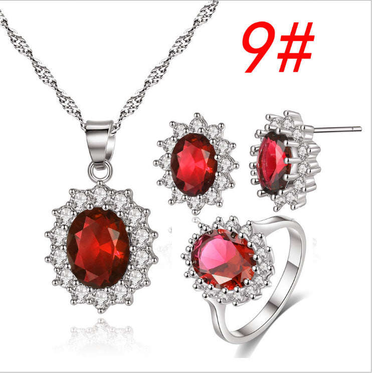 Sunflower Jewelry Set Necklace Ring Stud Earrings Bridal Jewelry LaDidier Jewelry