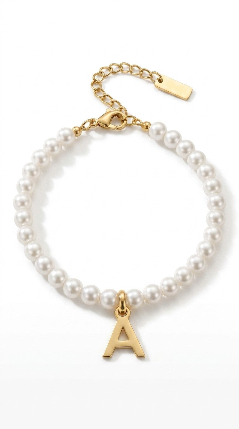 Fashionable And Minimalist 26 English Pearl Bracelets