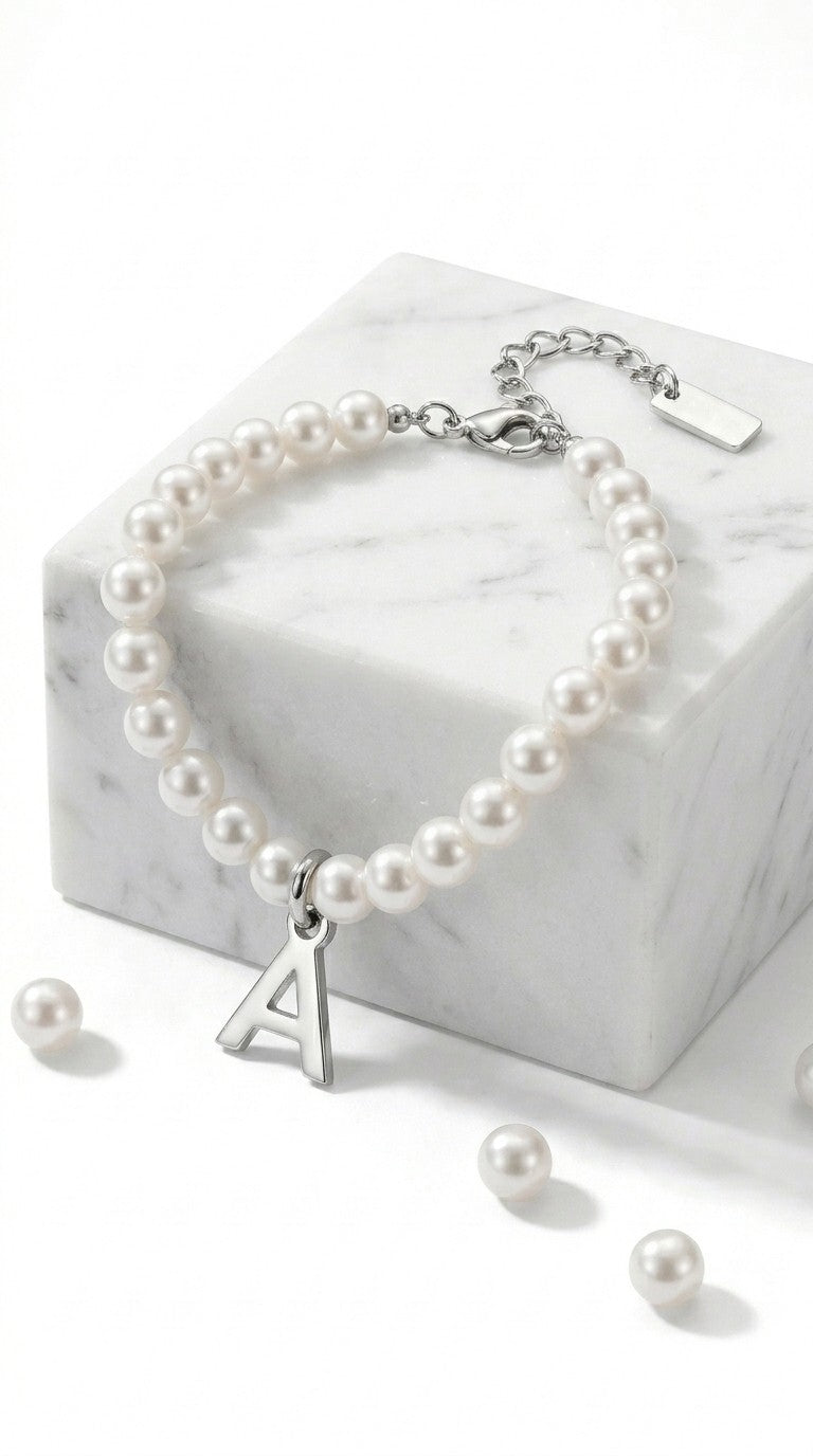 Fashionable And Minimalist 26 English Pearl Bracelets