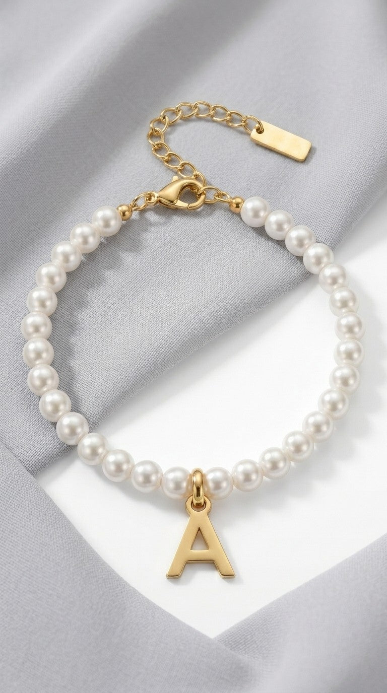 Fashionable And Minimalist 26 English Pearl Bracelets